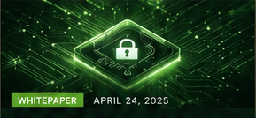 Green cyber shield with a lock at its center